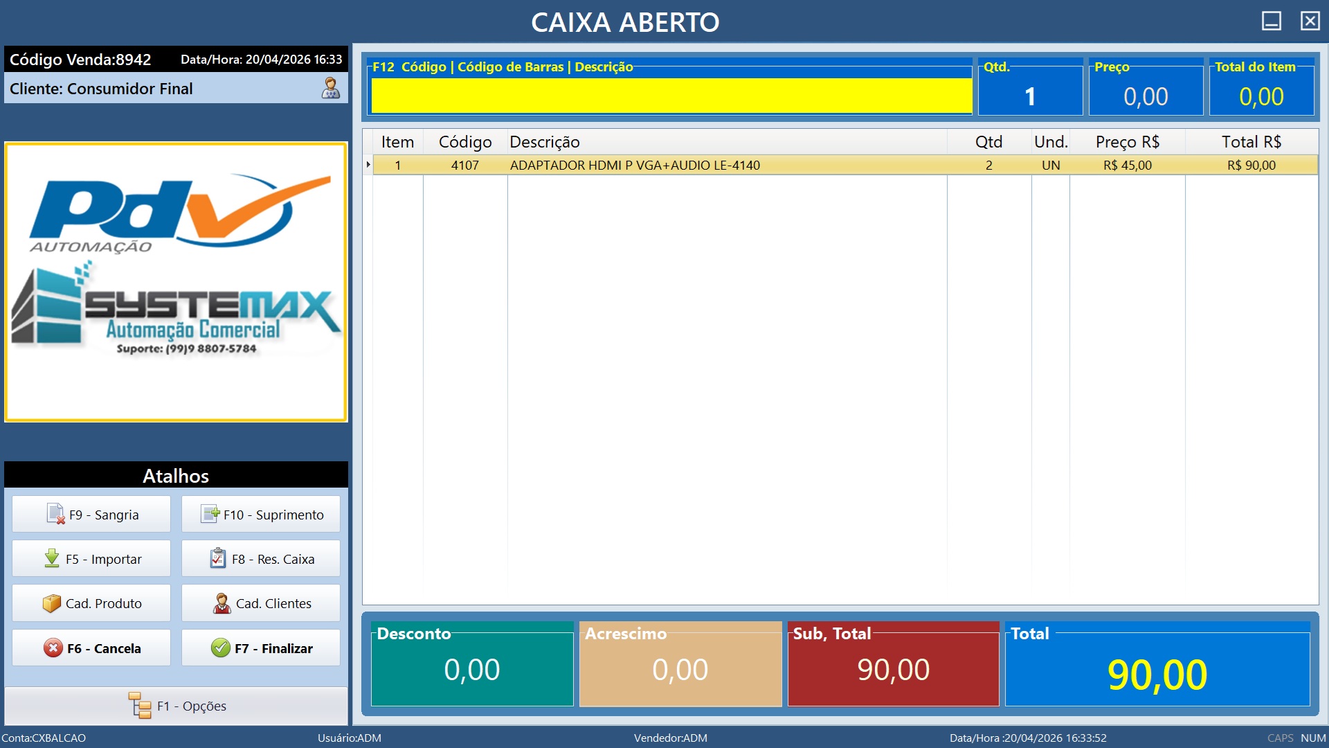 PDV Vendas e Controle